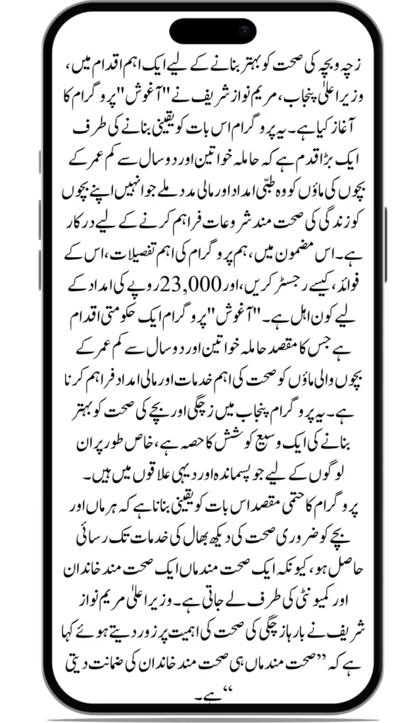 Who Qualifies for Maryam Nawaz 23000 Aghosh Program Register Here
