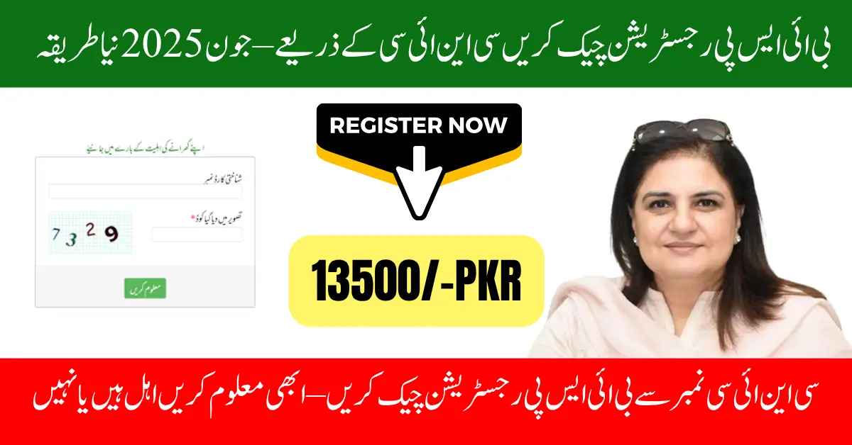 BISP Registration Check By CNIC – SMS & Web Portal Method (June 2025 Update)
