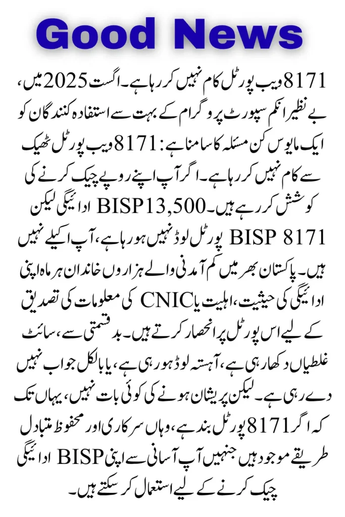 8171 Web Portal Not Working? Here’s the Official Alternative to Check Payments