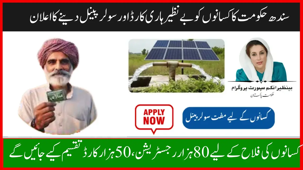 Benazir Hari Card And Solar Panels: Relief for Sindh Farmers 2025