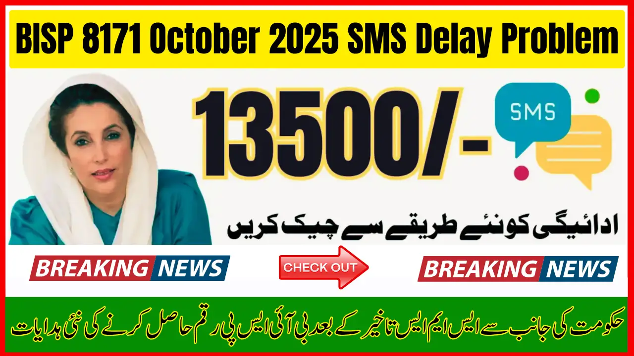 BISP 8171 October 2025 SMS Delay Problem – Easy Way to Check and Receive Rs. 13,500