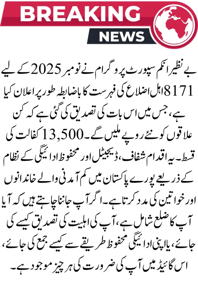 BISP 8171 Eligible Districts List November 2025 – Check Your Eligibility Now