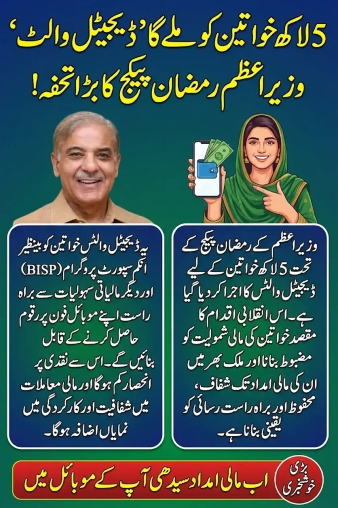 Prime Minister’s Ramadan Package Opens 500,000 Digital Wallets for Women

The Government of Pakistan has taken a significant step toward women’s financial empowerment under the Prime Minister’s Ramadan Package by launching 500,000 digital wallets for women. This initiative aims to strengthen digital inclusion and ensure transparent, secure access to financial support for women across the country.

IT Ministry Hosts DAMAC Business Delegation

A business delegation from DAMAC Properties, one of Dubai’s most prominent real estate companies, visited the Ministry of Information Technology and Telecommunication. The delegation was warmly received by Federal Minister for IT and Telecom Shaza Fatima, who shared a comprehensive overview of Pakistan’s digital transformation journey.

During the meeting, the minister briefed the delegation on Pakistan’s Digital Nation Vision, highlighting government policies focused on digital governance, innovation, and economic growth through technology.

Focus on Women’s Digital and Financial Inclusion

A major part of the discussion revolved around initiatives aimed at empowering women through technology. The delegation was informed that half a million women are being provided digital wallets as part of the Ramadan Package. These wallets will allow women to receive financial assistance directly, reducing dependency on physical cash and intermediaries.

The minister also explained how women are benefiting from financial facilities linked with the Benazir Income Support Programme (BISP), which are now being integrated with digital platforms to improve efficiency, transparency, and accessibility.

Exploring Technology and Investment Collaboration

Both sides discussed potential areas of cooperation to enhance efficiency and liquidity using modern technologies. Topics included outsourcing, technology talent development, proptech solutions, and tokenization, reflecting Pakistan’s growing role in the global digital economy.

The discussions highlighted opportunities for collaboration that could connect Pakistan’s skilled workforce with international markets while supporting innovation in real estate and financial technology.

Delegation Appreciates Pakistan’s Digital Growth

The visiting delegation, comprising Amira Hussain Sajwani, Aqeeb Hassan, and Joseph L. Am, praised Pakistan’s improving digital infrastructure. They noted that the country offers strong potential for proptech innovation and foreign investment, especially as digital systems continue to mature.

The delegation also commended the talent and technical capabilities of Pakistani youth, describing them as a key strength for future technology-driven partnerships.

A Step Toward an Inclusive Digital Economy

The launch of women’s digital wallets under the Prime Minister’s Ramadan Package represents an important milestone in Pakistan’s move toward a digitally inclusive and financially empowered society. Combined with growing international interest and investment discussions, this initiative reflects increasing confidence in Pakistan’s digital future.